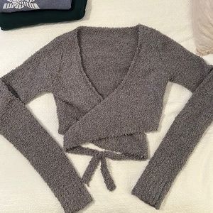 Skims COZY KNIT WRAP TOP